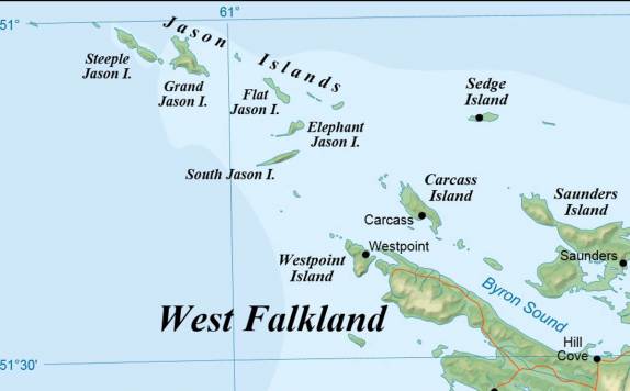 Nossos dois desembarques de hoje foram em ilhas localizadas no limite noroeste de Falkland: Steeple Jason e Carcass Island